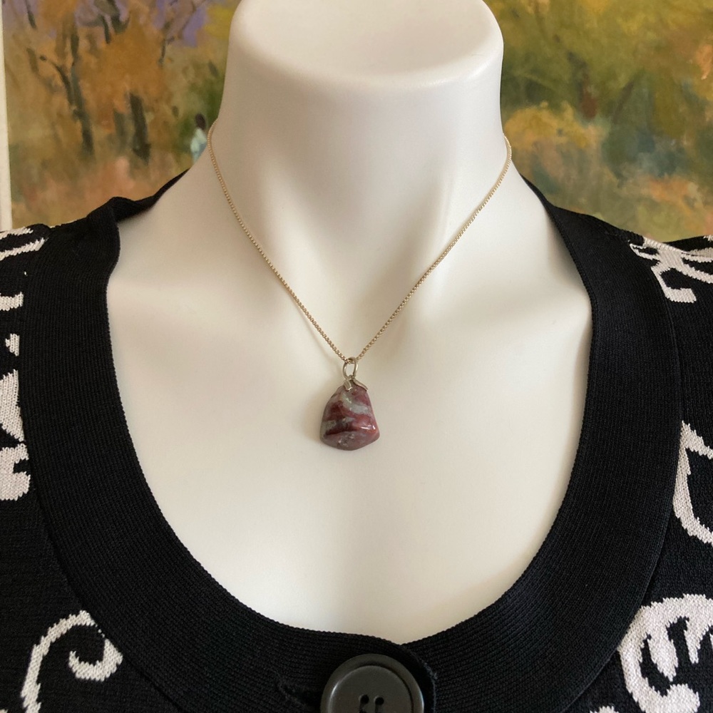 J. C. Hook Poppy Jasper Pendant Necklace View 4